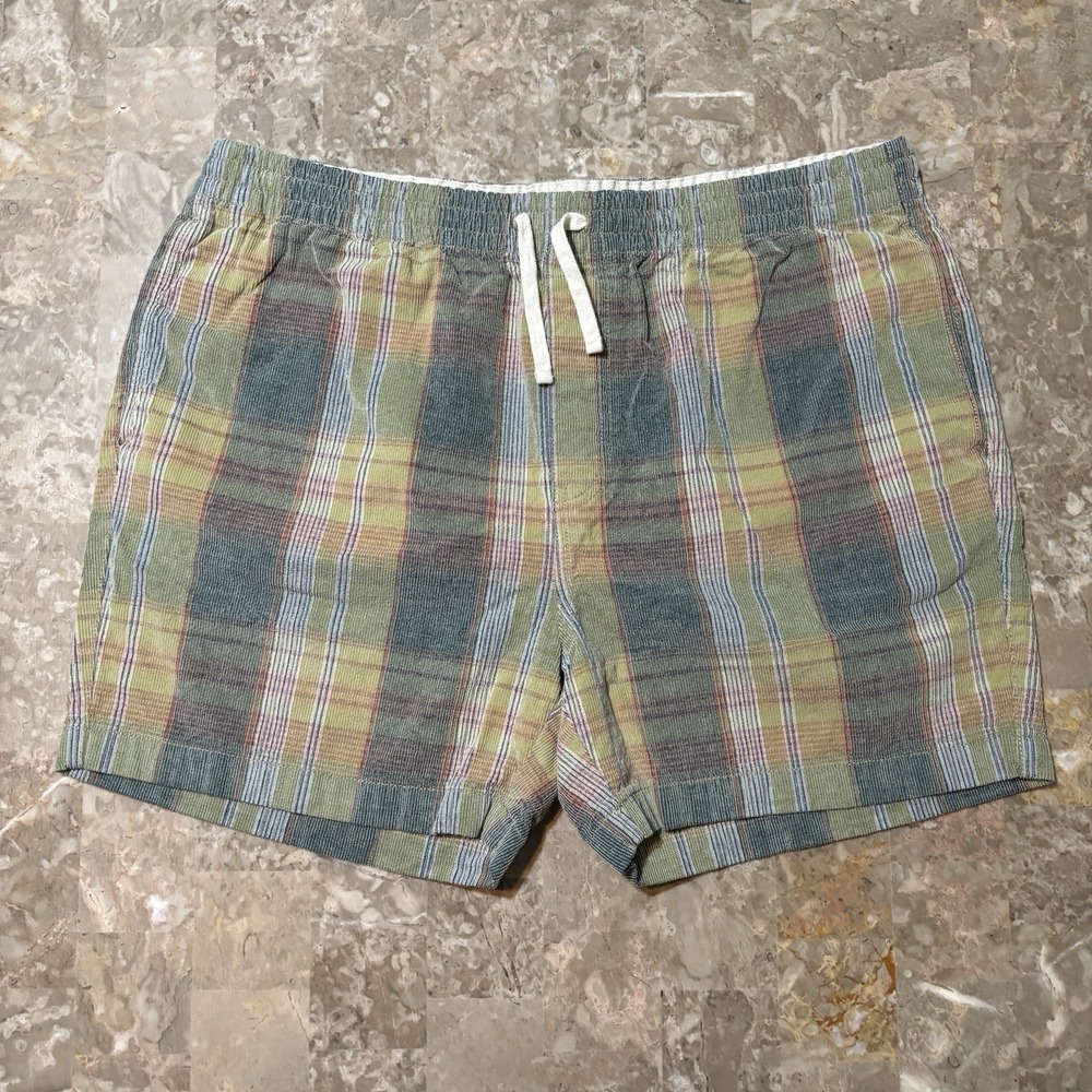 J Crew Corduroy Shorts Mens XL Colorful Everyday Drawstring 5" Oarsman Repro